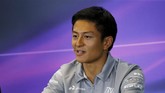 Rio Haryanto pun mendapatkan kesempatan untuk menjawab pertanyaan dalam jumpa pers tersebut. Ia menegaskan momen debut dirinya akan menjadi momen yang membanggakan bagi para pendukungnya, terutama bangsa Indonesia. (Reuters/Brandon Malone)