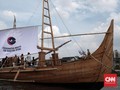 Kapal Majapahit Berlabuh di Okinawa