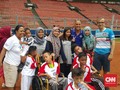 Keceriaan Anak Difabel Bertemu Legenda Italia