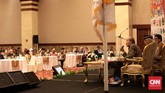 Sejumlah purnawirawan TNI hadir pada Simposium Nasional 'Mengamankan Pancasila dari Kebangkitan PKI dan Ideologi Lain'. (CNN Indonesia/Andry Novelino)