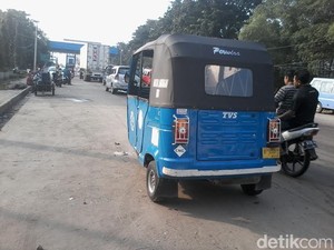 Ikuti Google Maps, Bajaj Biru Terobos Tol Jakarta-Tangerang