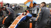 Nasib Rio Haryanto terus memburuk. Pada seri kesepuluh di GP Inggris, Rio untuk kali ketiga musim ini gagal finis. Rio tergelincir di lap ke-24. (Manor Grand Prix Racing Ltd)