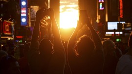 Berburu 'Manhattanhenge' di Langit New York