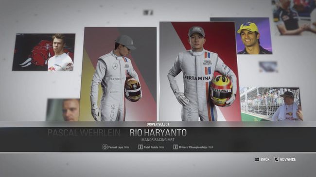 Main Game F1 2016 Bisa Pilih Pebalap Rio Haryanto