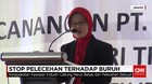 Pemasangan Rambu Stop Pelecehan Terhadap Buruh Perempuan