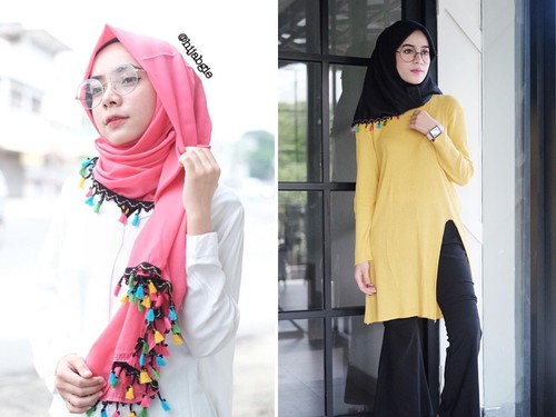 Trend Alert Jilbab  Rumbai  yang Dipakai Zaskia Sungkar 