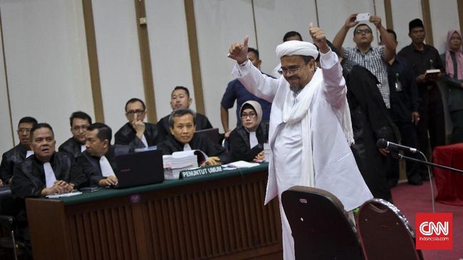 Kasus Dugaan Pornografi Rizieq Shihab Masih Jalan di Tempat