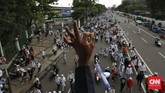 Saat ini, kepolisian tengah memeriksa empat pemimpin Aksi 313 itu di Mako Brimob Kelapa Dua. Tim Pengacara Muslim akan memberikan bantuan hukum. (CNN Indonesia/Adhi Wicaksono)