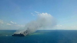 KM Santika Berpenumpang 111 Orang Terbakar di Sumenep