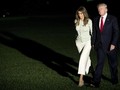 Celana Kulot dan Sepatu 10 Cm 'Santai' Melania Trump