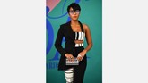 Selain mendapat apresiasi di ajang CFDA tahun ini, busana yang dikenakan aktris Janelle Monae juga tak kalah menariknya. Ia mengenakan rancangan Christian Siriano. (Dimitrios Kambouris/Getty Images/AFP)