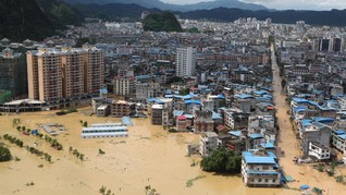 Banjir Besar Landa China, 15 Orang Dilaporkan Tewas