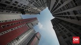 Pembangunan tower 5 hingga 7 Wisma Atlet Asian Games 2018 di Kemayoran masih berlangsung. Wisma Atlet tersebut mulai dibangun pada Maret 2016 dan rencana akan selesai Oktober 2017. (CNN Indonesia/ Hesti Rika)