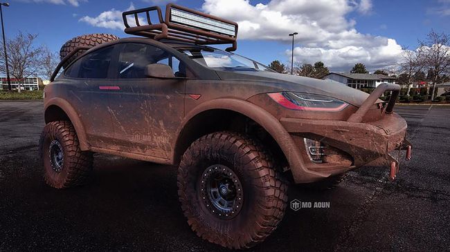 Konsep Liar Mobil Listrik Tesla Model X Pick Up