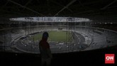 Stadion Utama Gelora Bung Karno diharapkan dapat beradaptasi dengan stadion-stadion hebat lainnya di dunia dan menjadi ikon kebanggaan masyarakat Indonesia. (CNN Indonesia/ Hesti Rika)