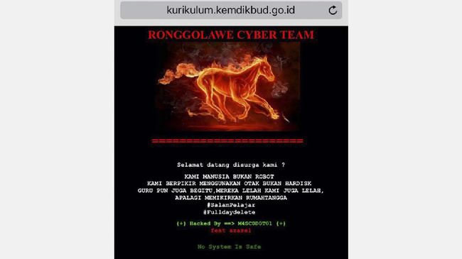 Kemendikbud Akui Subdomain Situsnya Diretas