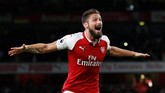 Gol kemenangan yang dicetaknya membuat Olivier Giroud berhasil membungkam kritikan yang menganggap seharusnya penyerang asal Perancis itu didepak Arsenal. (Action Images via Reuters/Paul Childs)