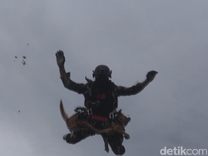 Video: Ketika Guguk Ikut Terjun Payung di Monas