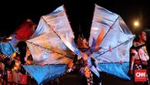 Wayang Jogja Carnival Night menampilkan aksi peserta dari 14 kecamatan di Kota Yogyakarta.