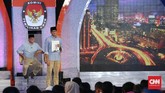Debat pilkada DKI putaran kedua diselenggarakan di Hotel Bidakara, Jakarta Selatan, Rabu, 12 April 2017. Dalam debat ini, Anies-Sandi menyatakan sejumlah janji dari mulai OKE OCE hingga DP nol persen. (CNN Indonesia/Andry Novelino)
