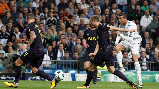 Babak I, Ronaldo Gagalkan Keunggulan Spurs atas Madrid
