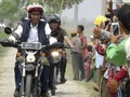 Naik Motor Trail, Jokowi Tinjau Tambak Udang Muara Gembong