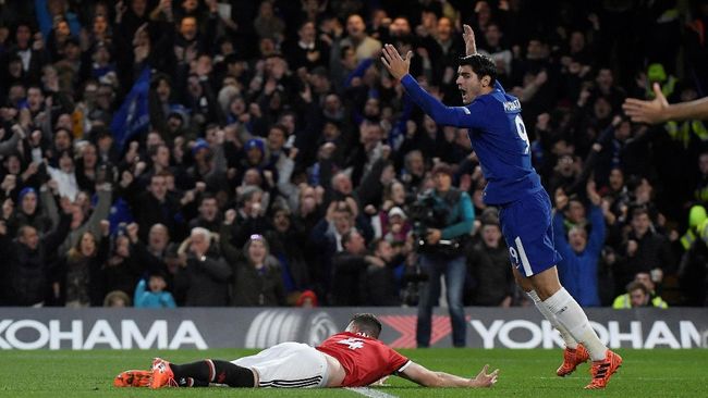 Chelsea vs Manchester United Tanpa Gol di Babak Pertama