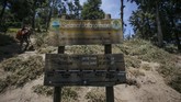 Papan selamat datang di Taman Nasional Gunung Merapi, Boyolali, Jawa Tengah.