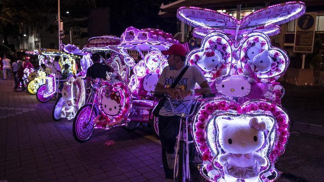 Becak Hias Jadi Magnet Turis di Malaysia