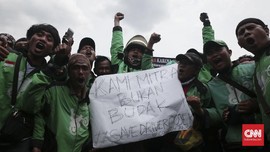 FOTO: Sopir Ojek Online Kompak Tuntut Legalitas Pemerintah