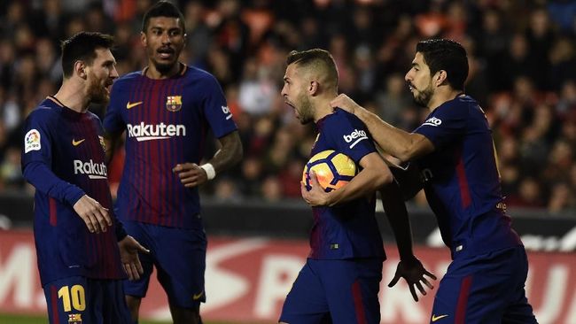 Jordi Alba Soal Gol Hantu Messi: Kesalahan Wasit Fatal