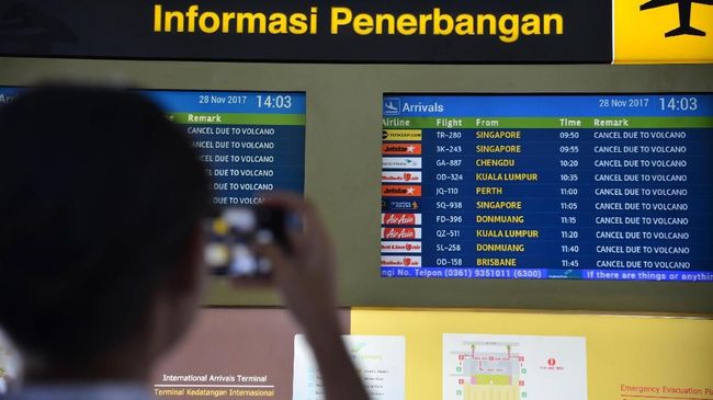 Ada 56 Jadwal Penerbangan Dari dan Menuju Bali Dibatalkan