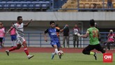 Pertandingan PSIS vs Martapura berlangsung menarik dengan sepuluh gol tercipta dan tim pemenang harus ditentukan melalui babak tambahan. (CNN Indonesia/Adhi Wicaksono)