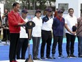 Menpora Dampingi Presiden Jokowi Resmikan Lapangan di GBK