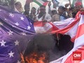 Demo Soal Yerusalem, Massa FPI Bakar Bendera AS-Israel