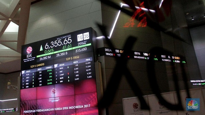 Presiden Jokowi Tutup Perdagangan Bursa 2017 Presiden Joko Widodo resmi menutup perdagangan bursa tahun 2017 di Bursa Efek Indonesia, Jakarta, Jumat (29/12/2017). Perdagangan bursa ditutup menguat pada angka 6,355