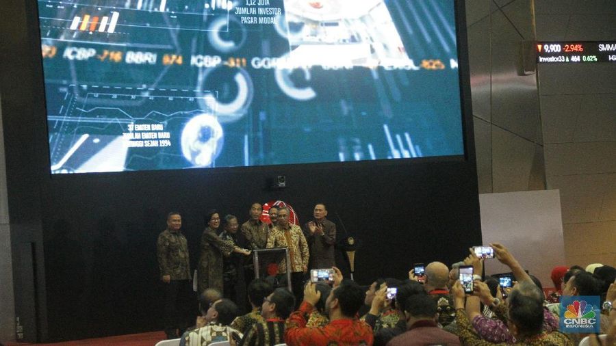 Presiden Jokowi Tutup Perdagangan Bursa 2017