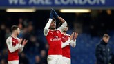Arsenal selanjutnya akan menjamu Chelsea di Stadion Emirates pada leg kedua semifinal Piala Liga Inggris, 24 Januari mendatang. (Reuters/John Sibley)