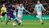 Dua menit kemudian Barcelona menggandakan keunggulan atas Celta Vigo lewat gol kedua Lionel Messi yang kembali memanfaatkan assist Jordi Alba. (REUTERS/Albert Gea)