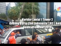 VIDEO: Koridor Lantai 1 Gedung BEI Ambruk