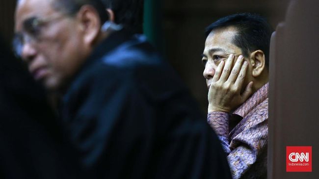 Setnov Tertidur saat Sidang Korupsi e-KTP