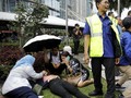 FOTO: Suasana Saat Selasar Gedung BEI Roboh