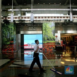 Penampakan Gedung BEI Sehari Setelah Selasar Ambruk