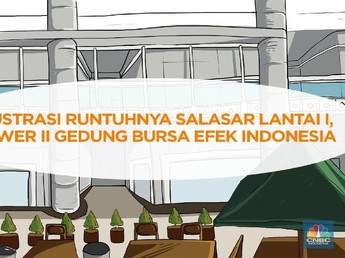 Ilustrasi Lantai Mezanin Tower II Bursa Ambruk