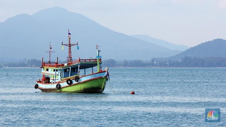 Fishing boat in sea thailand