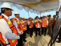 Tiga Menteri Tinjau Proyek Tol Medan-Kualanamu-Tebing Tinggi