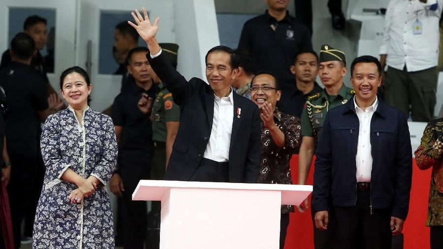 Presiden Joko Widodo meresmikan renovasi Istora Senayan, Jakarta.