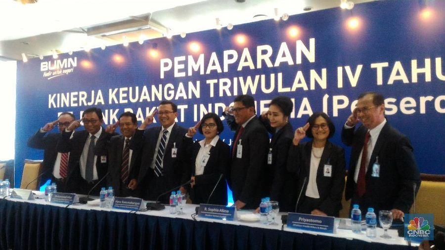 BRI berhasil mencatat laba bersih sepanjang tahun 2017 sebesar Rp 29,04 triliun