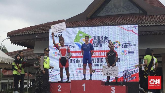 Pebalap Swiss Juara Etape I Tour de Indonesia 2018