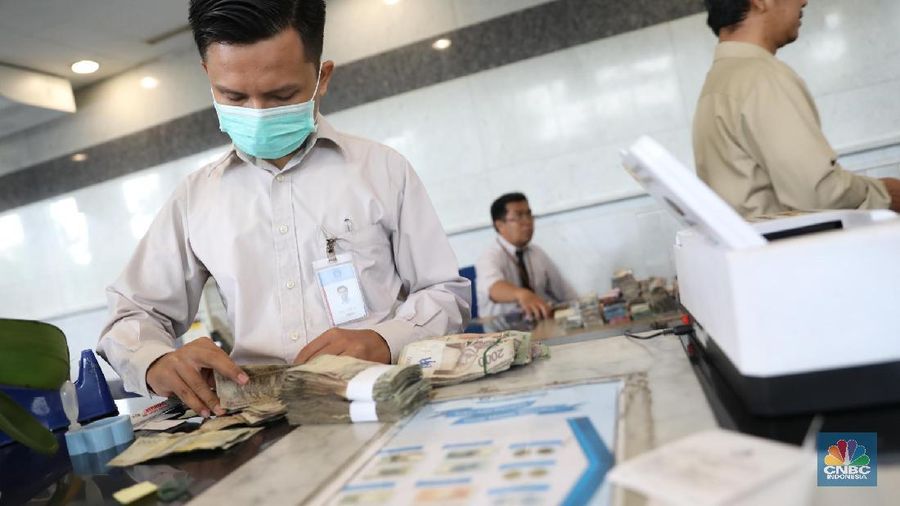 Suasana Kawasan penukaran uang lusuh di Area Gedung Bank Indonesia, Jakarta, Kamis (1/2/2018). CNBC Indonesia/Muhammad Sabki